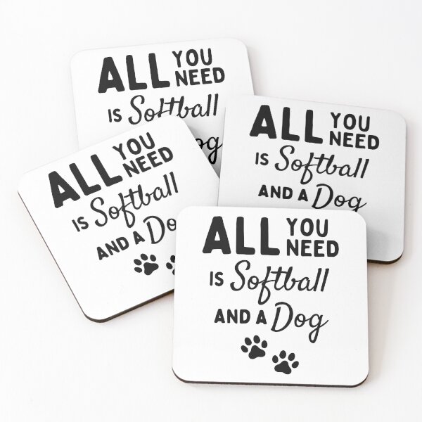 Item preview, All you need is softball and a dog designed and sold by TheGreenGoat.