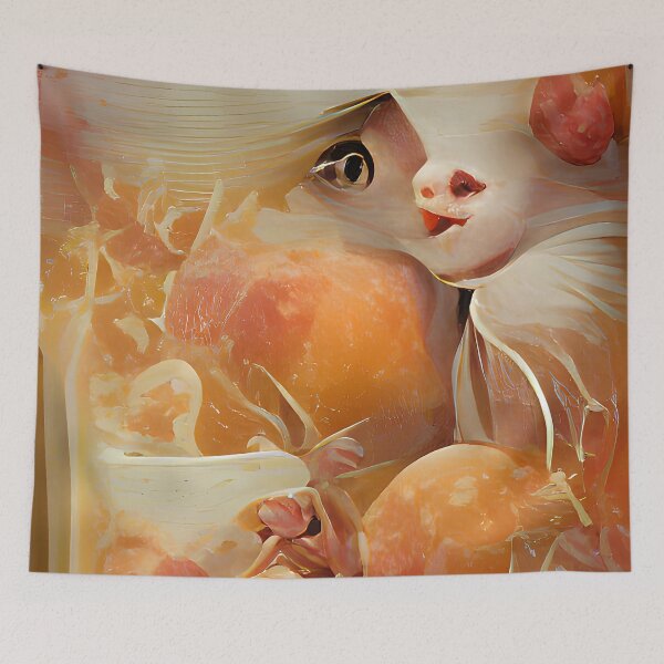 Item preview, Meow Peeks into Peach and Milk designed and sold by PlacidHinds.