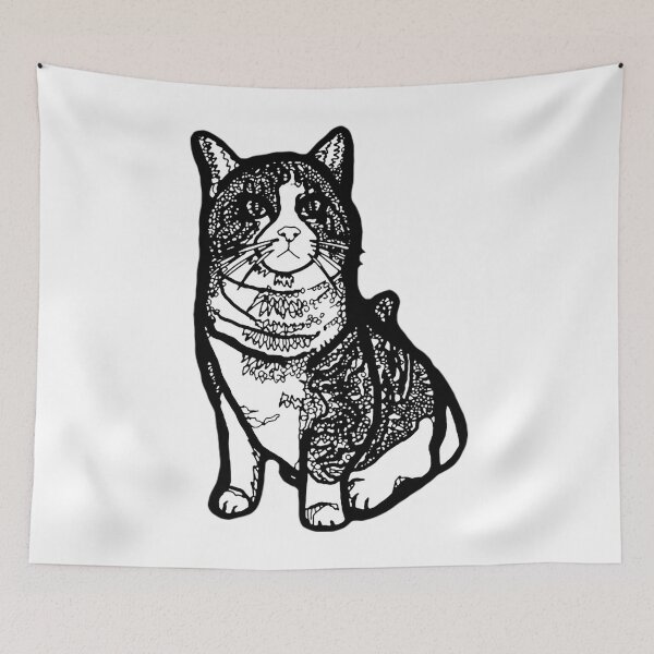 Item preview, Cat T-ShirtDisappointed Cat - zen doodle style designed and sold by RokkJoyce.