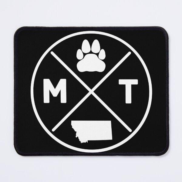 Item preview, 406 - Montana - MT - with state silhouette and pawprint 05 designed and sold by Gilby-Designs.