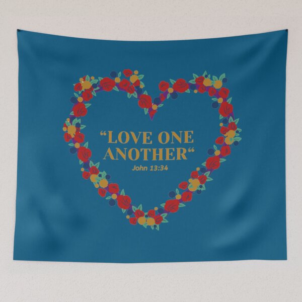 Item preview, Love One Another Heart Shaped Floral designed and sold by L-I-E-Store.