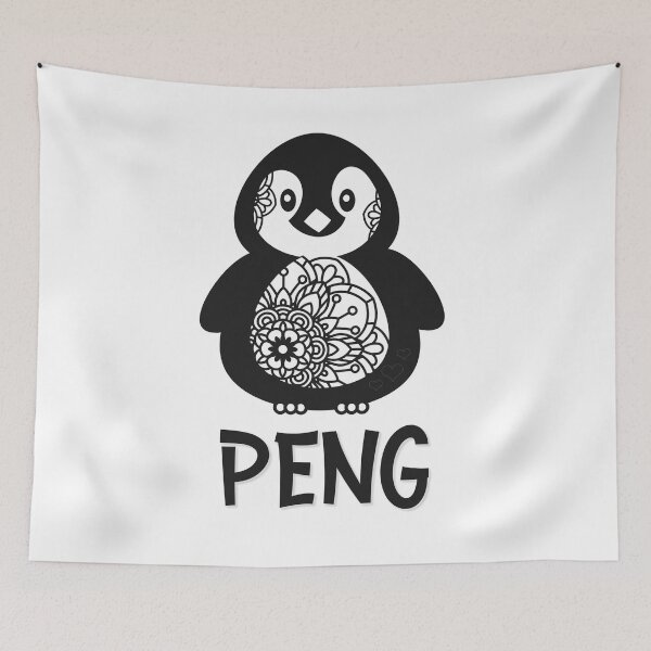 Item preview, Peng - Tattooed Mandala Penguin Pun  designed and sold by MysticMagpie.