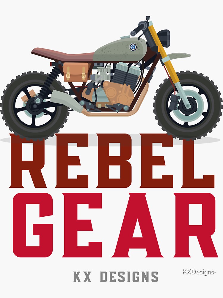 "Rebel Gear" Sticker by KXDesigns Redbubble