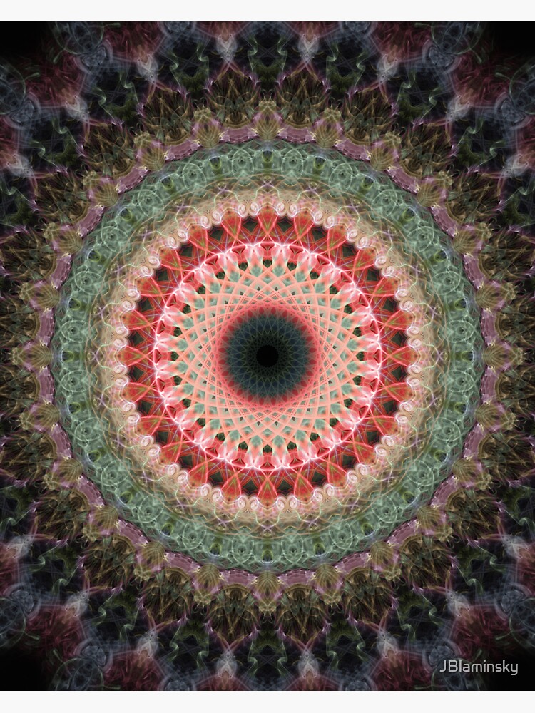 "Pastel green and red mandala" Sticker for Sale by JBlaminsky Redbubble