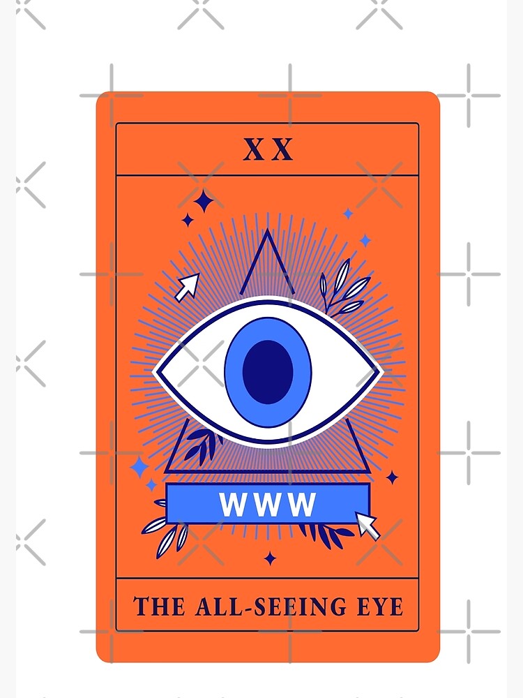 " FUNNY THE ALLSEEING EYE TAROT CARD " Poster by DiscoVibes Redbubble