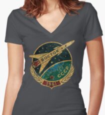 CCCP Boctok 1961 Women's Fitted V-Neck T-Shirt