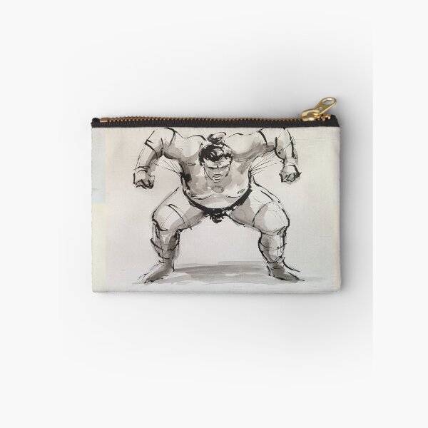Item preview, Sumo #9 - Sumo wrestler ink wash painting on paper designed and sold by Rebecca Rees.