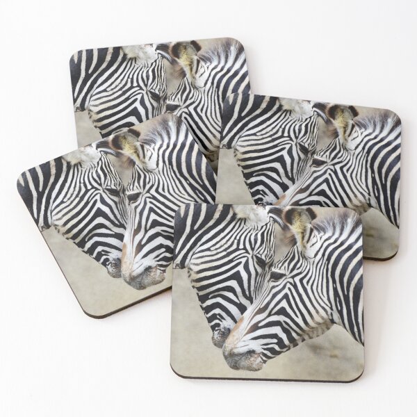 Item preview, Two Zebras Face Each Other, Black and White Stripes designed and sold by ScienceSource.