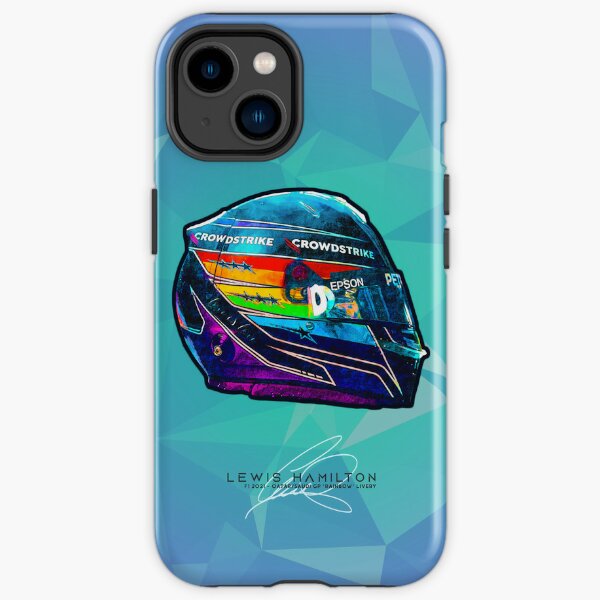 F1 2021 Lewis Hamilton – Rainbow Katar & Saudi GP Mercedes Sturzhelm Artwork iPhone Robuste Hülle