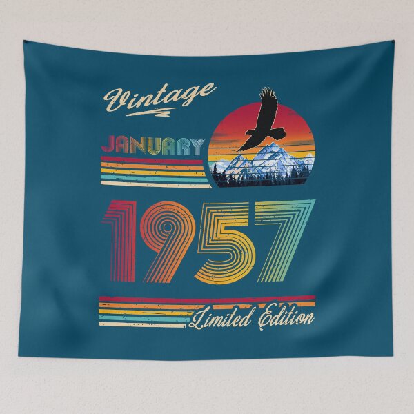 Item preview, January 1957 Birthday designed and sold by GreenSplash.