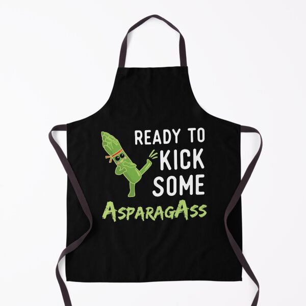 Item preview, Ready To Kick Some AsparagAss Kawaii Asparagus Pun designed and sold by sunburstdesigns.