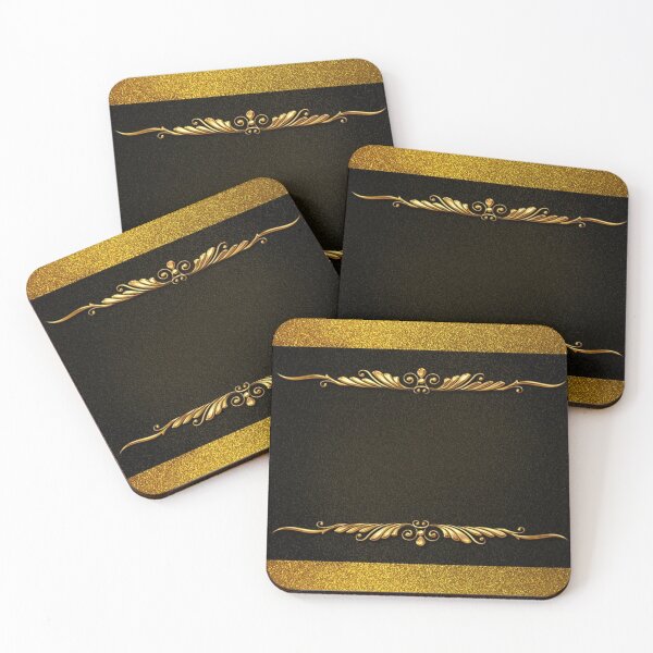 Artikelvorschau, Elegantes Blumenmuster in Schwarz und Gold entworfen und verkauft von NoahDea.