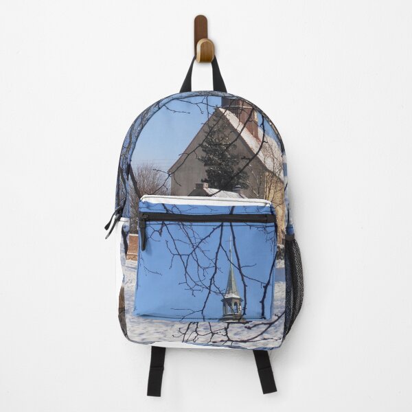 Item preview, Village Historic Building Polish Church Photograph in Snow  designed and sold by DappleDesign.