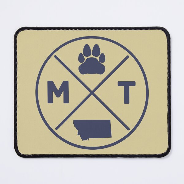 Item preview, 406 - Montana - MT - with state silhouette and pawprint 03 designed and sold by Gilby-Designs.