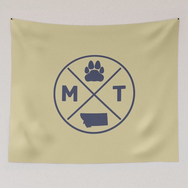 Item preview, 406 - Montana - MT - with state silhouette and pawprint 03 designed and sold by Gilby-Designs.