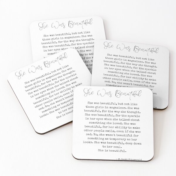 Item preview, She was beautiful - F. Scott Fitzgerald Quote  designed and sold by shmodev.
