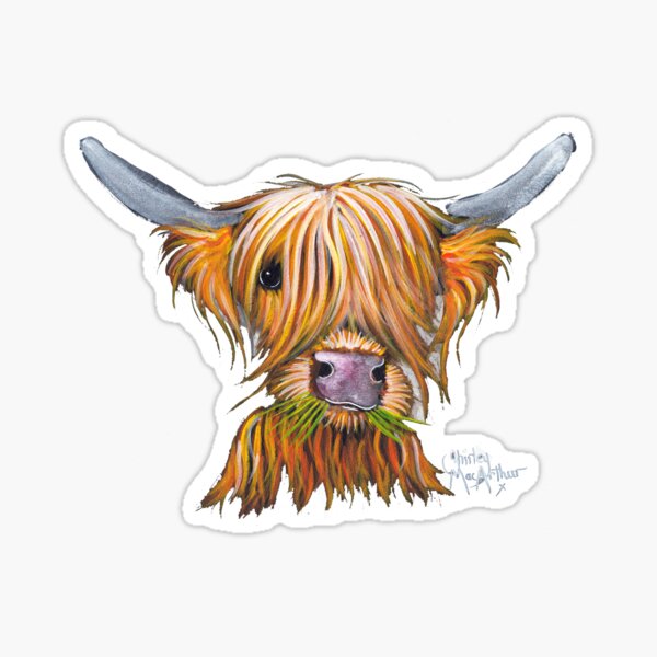 Vista previa del artículo con la obra «IMPRESIÓN DE VACA DE LAS TIERRAS ALTAS ' PEQUEÑO VIKINGO ' Por Shirley MacArthur», diseñado y vendido por Shirley MacArthur Limited.