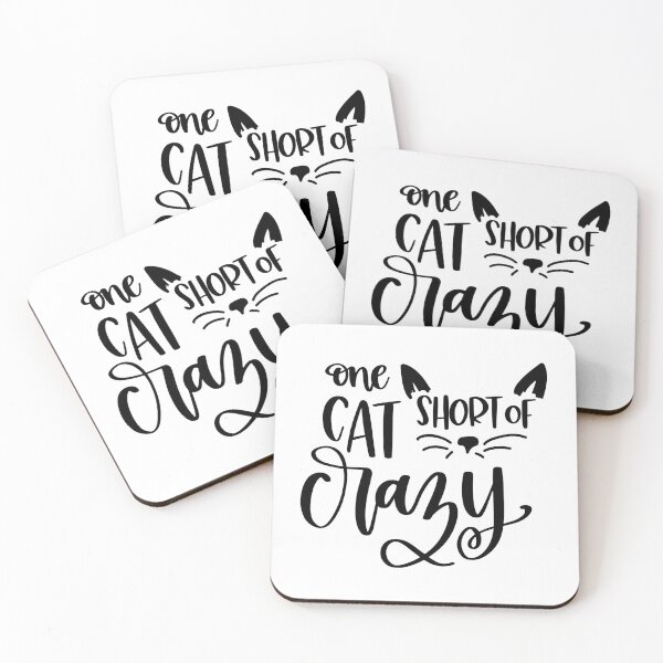 Item preview, One Cat Short Of Crazy Funny Gift Idea designed and sold by charaf19.