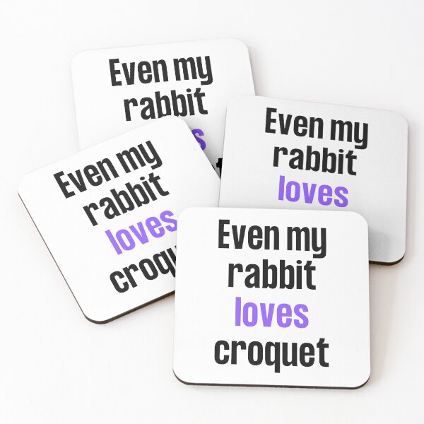 Item preview, Even my rabbit loves croquet designed and sold by TheGreenGoat.