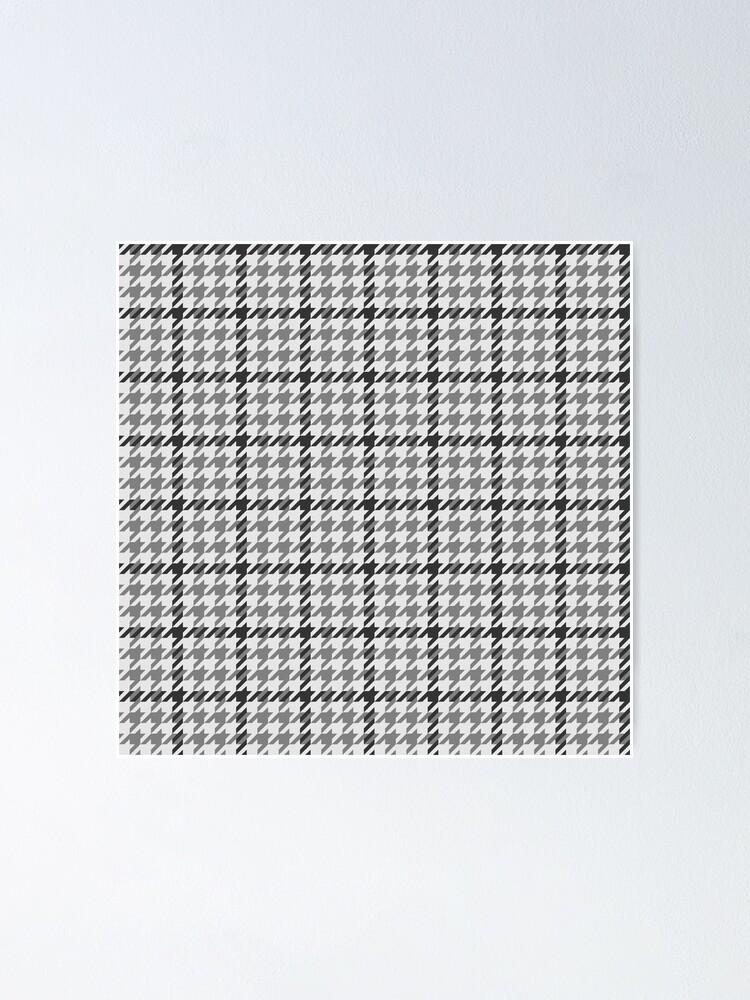 "Gun club check abstract geometric pattern, broken checks " Poster by