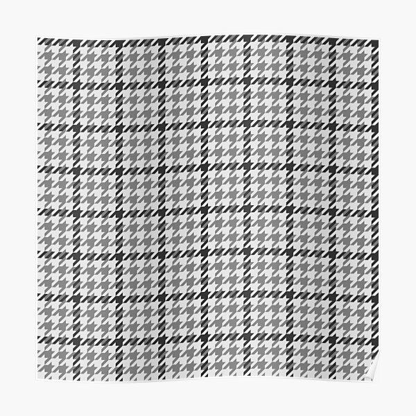 "Gun club check abstract geometric pattern, broken checks " Poster by