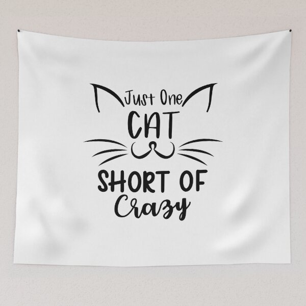Item preview, One Cat Short Of Crazy Funny Gift Idea designed and sold by charaf19.