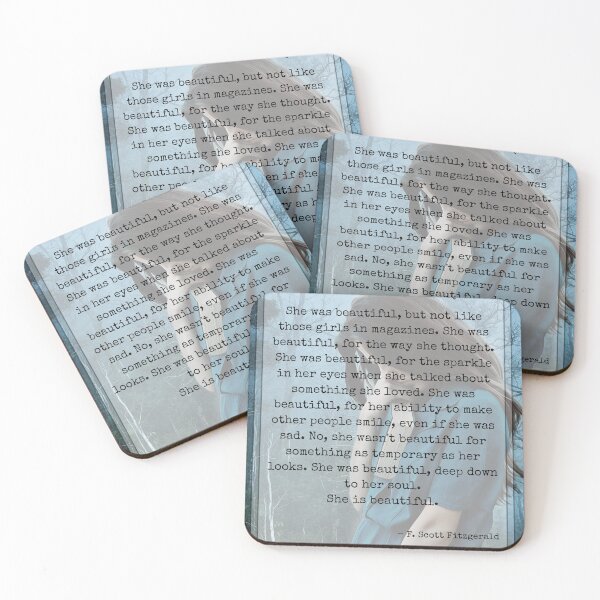 Item preview, She was beautiful - F. Scott Fitzgerald Quote  designed and sold by shmodev.