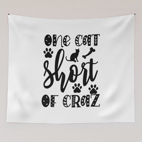 Item preview, One Cat Short Of Crazy Funny Gift Idea designed and sold by charaf19.