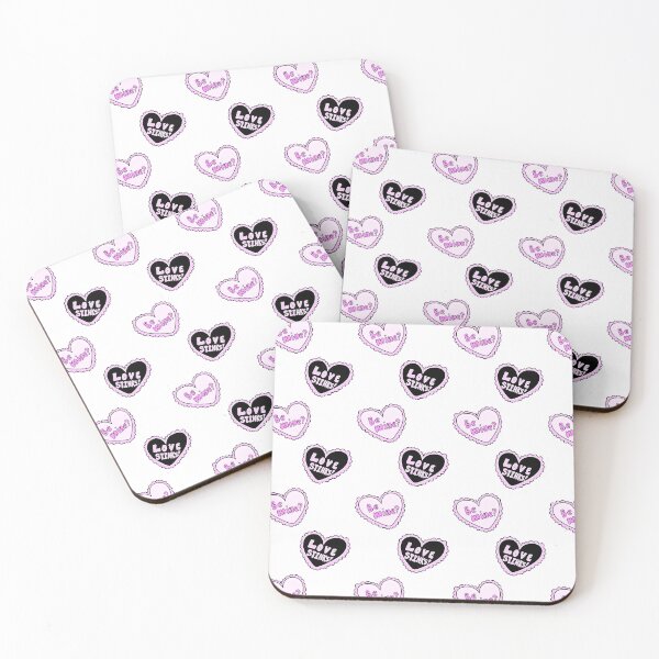 Item preview, Cute Pink and Black Be Mine and Love Stinks Contrast Heart February Valentines, made by EndlessEmporium designed and sold by EndlessEmporium.