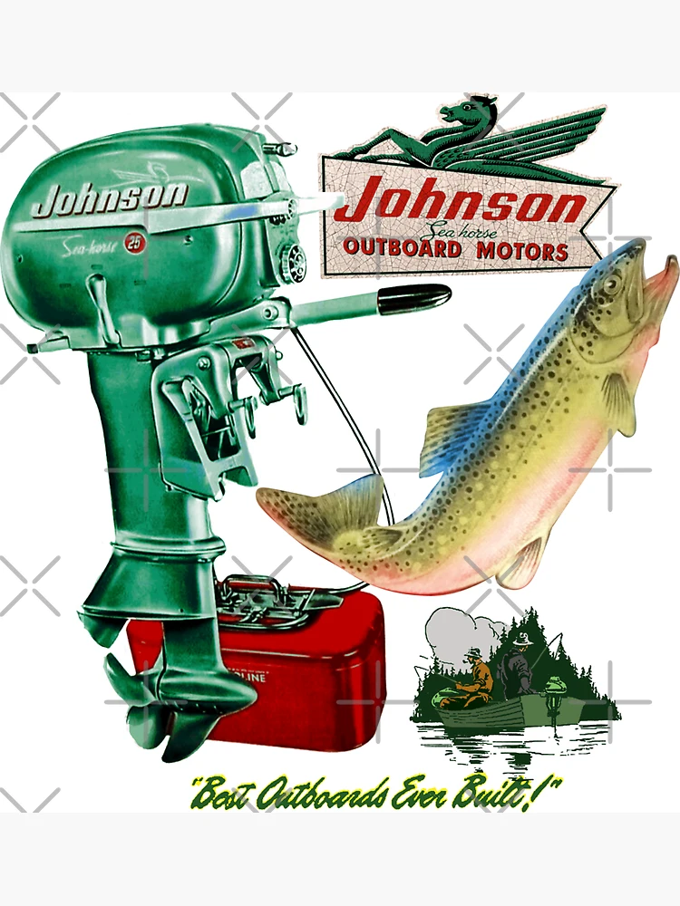 Vintage Johnson Outboard Motors Canvas Print for Sale by BarnFindDave