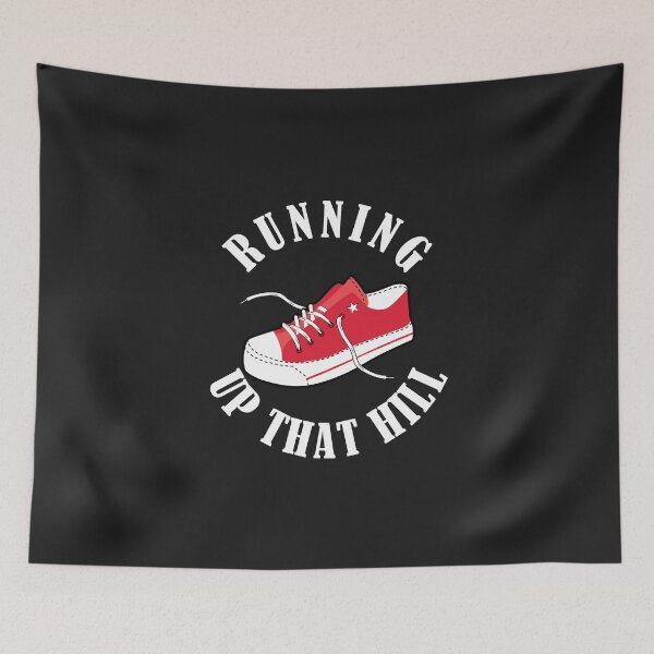 Item preview, Running Up That Hill - Red Sneaker designed and sold by Abhishek Goldar.