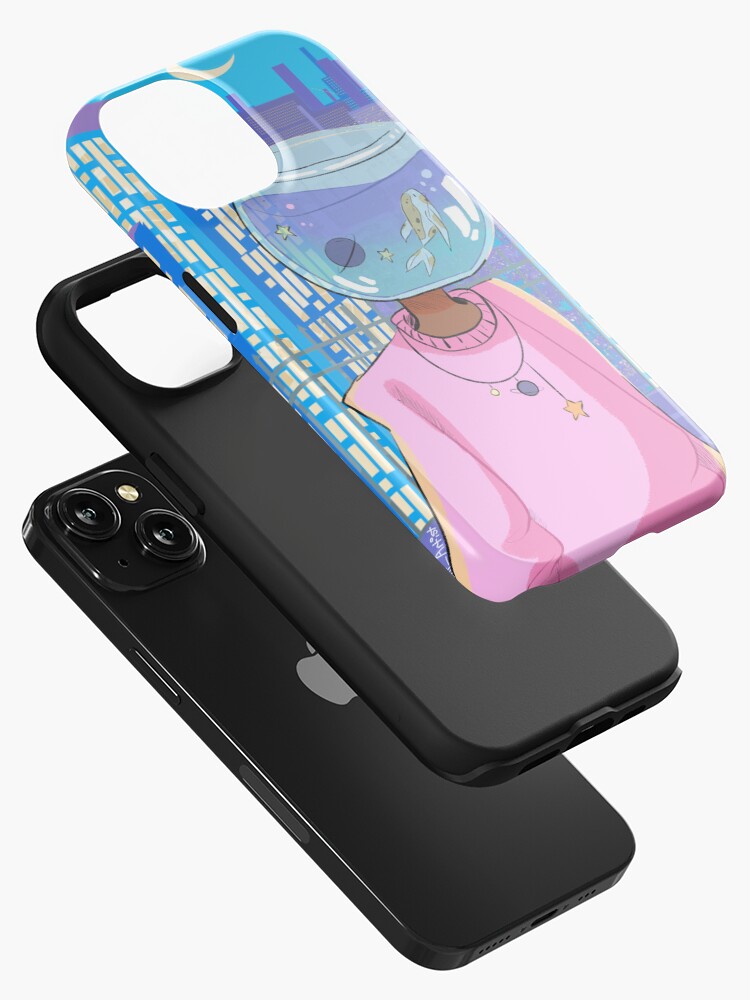 Thumbnail 2 of 4, iPhone Case, Cute Fish bowl girl designed and sold by adecentartist1.