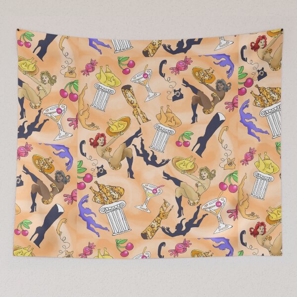 Item preview, Pin-ups in Happy Orange Dream, art by Miguel Matos Official designed and sold by MiguelMatosArt.