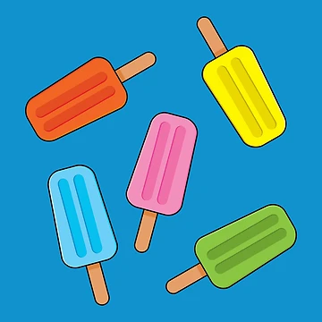 Artwork thumbnail, Assorted Colorful Popsicles Pattern by BirdAtWork