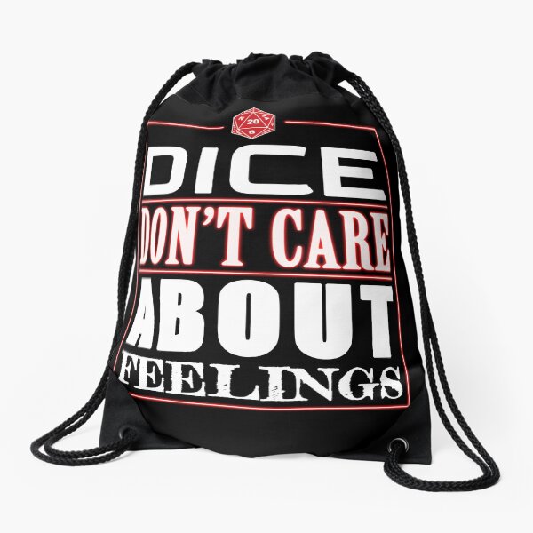Dice Don't Care Drawstring Bag