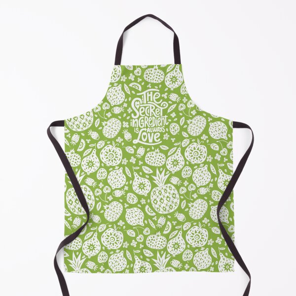 Item preview, The Secret Ingredient is Always Love Green Lettering and Pattern Design designed and sold by katesamdesign.