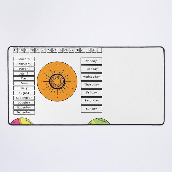 Item preview, Clock Board, Calendar Days Month Week Season Weather All in one Multifunctional Learning Board, Early Education Learning Boards, multi-colour designed and sold by KARTICK DUTTA.