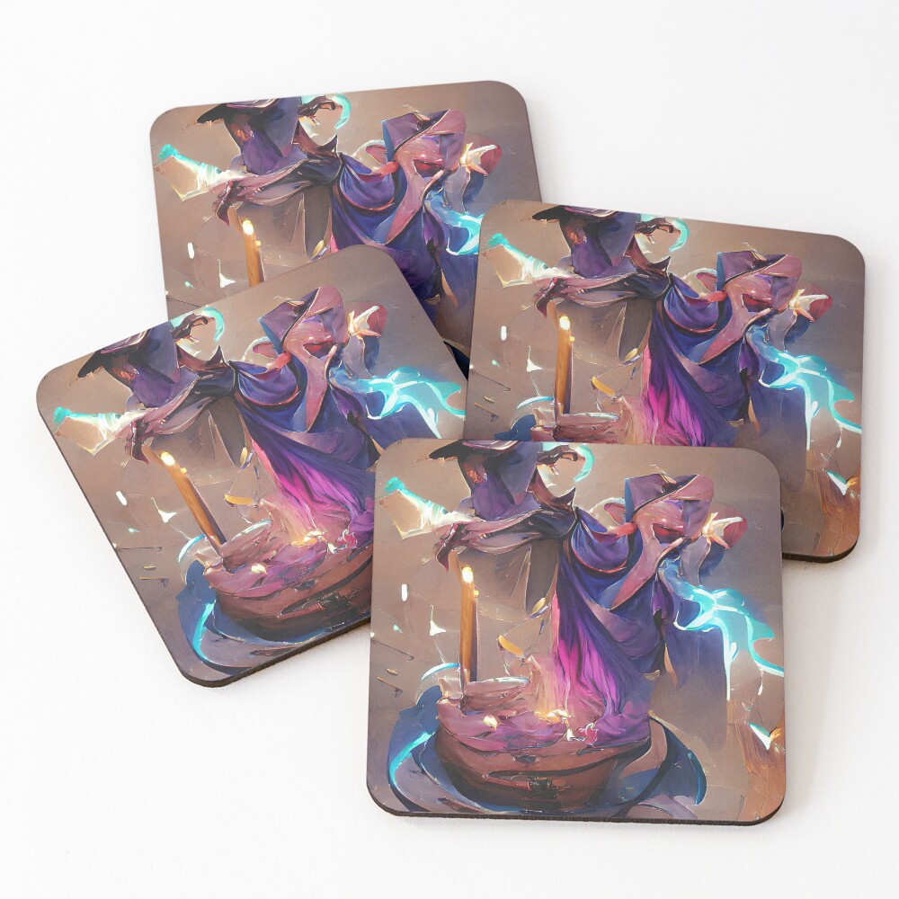Item preview, Coasters (Set of 4) designed and sold by EtherealLabAI.