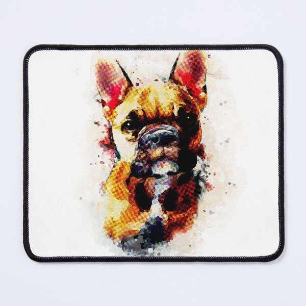 Item preview, French bulldog colorfull vintage style designed and sold by Collagedream.