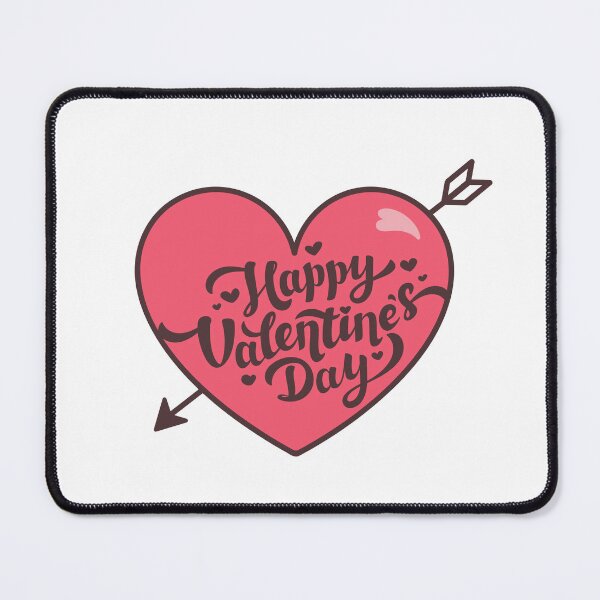 Item preview, Happy Valentine's Day and a heart wounded by the arrow of love designed and sold by Scopestor.