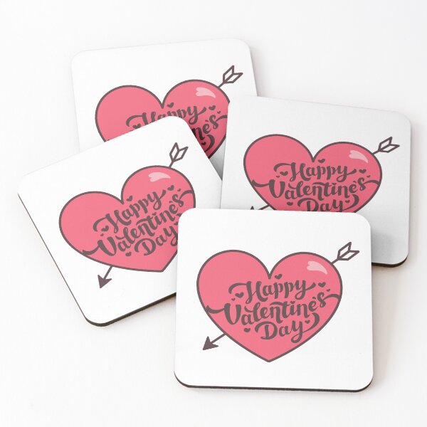 Item preview, Happy Valentine's Day and a heart wounded by the arrow of love designed and sold by Scopestor.