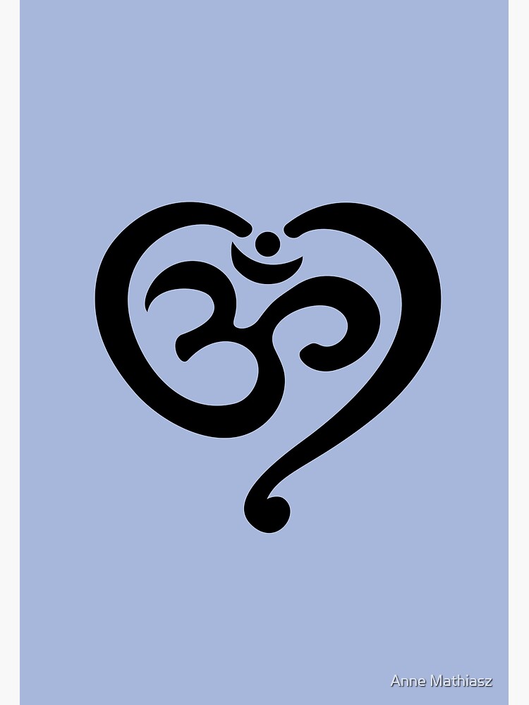 Yoga Heart OM Symbol Love Spirituality Buddhism' Sticker