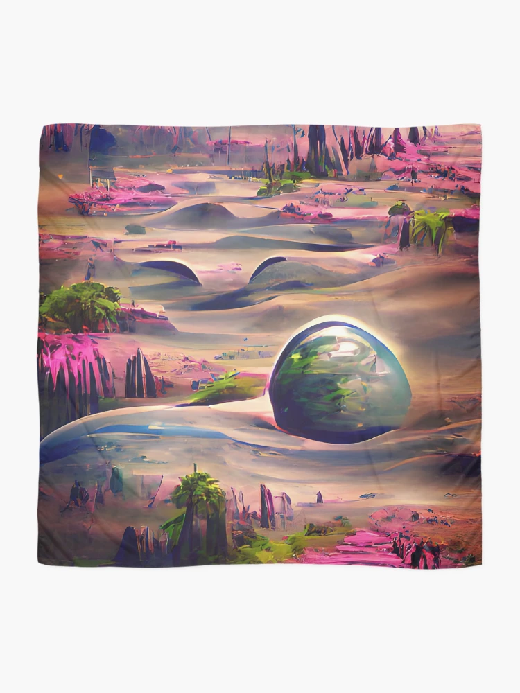 Thumbnail 2 of 3, Scarf, Fallen Planet designed and sold by Ethereal Lab AI.