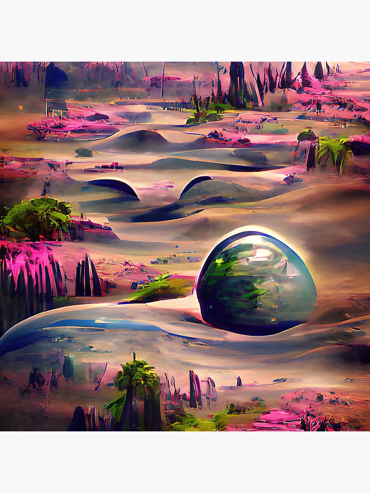 Thumbnail 4 of 4, Clock, Fallen Planet designed and sold by Ethereal Lab AI.