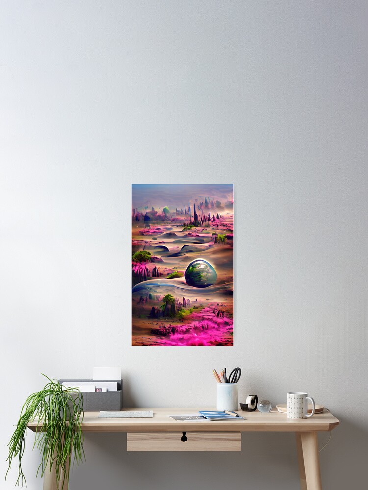 Thumbnail 2 of 3, Poster, Fallen Planet designed and sold by EtherealLabAI.