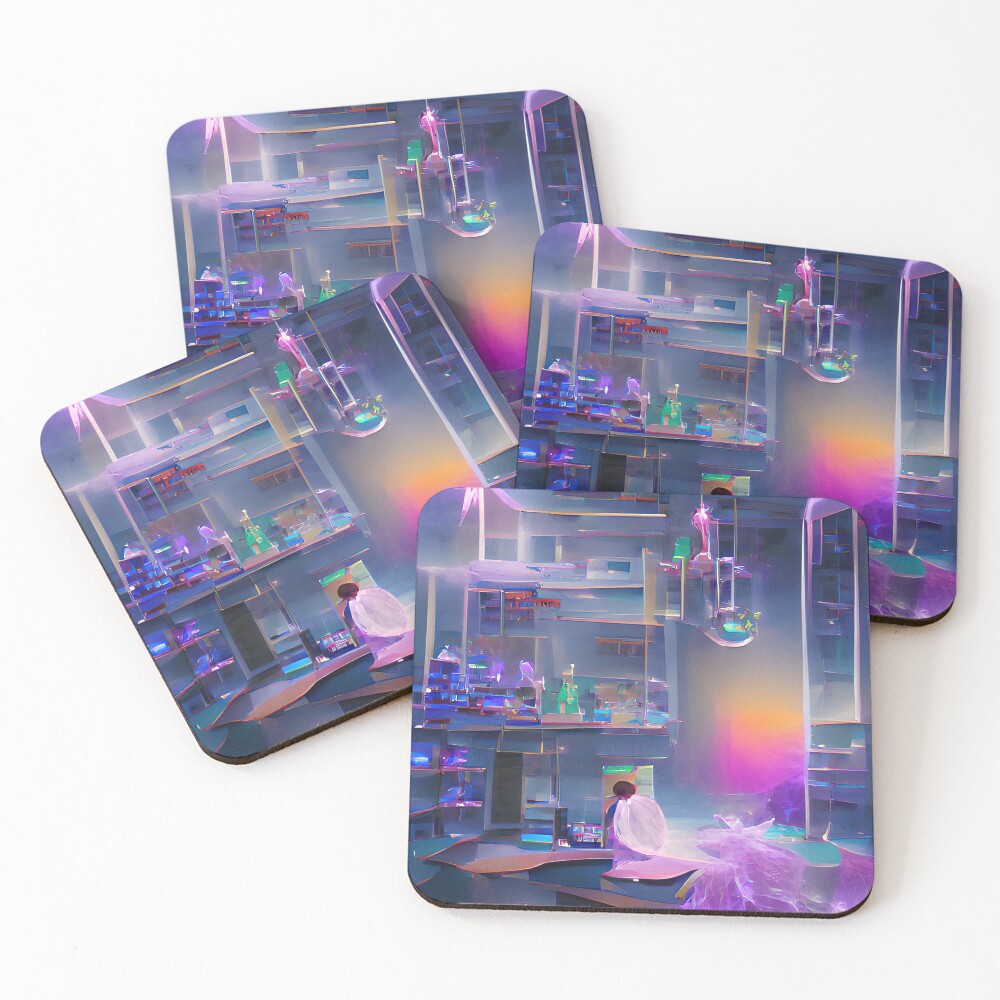 Item preview, Coasters (Set of 4) designed and sold by EtherealLabAI.