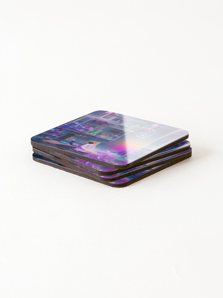 Thumbnail 4 of 5, Coasters (Set of 4), Ethereal Lab designed and sold by EtherealLabAI.