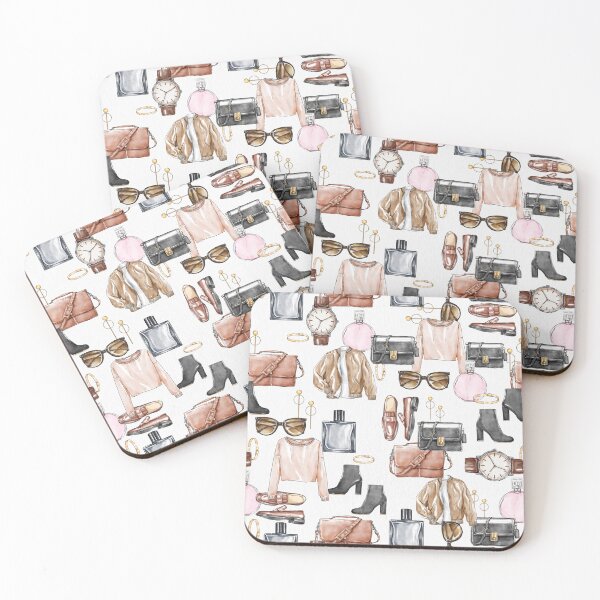 Item preview, Fashion patterned background with clothes and accessories designed and sold by The-Lerach.