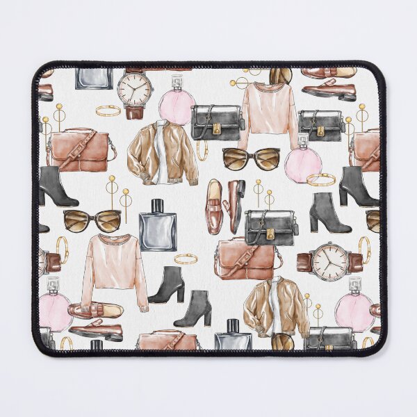 Item preview, Fashion patterned background with clothes and accessories designed and sold by The-Lerach.