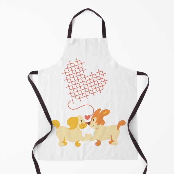 Item preview, A kiss of love between two dogs on Valentine's Day results in a large red heart indicative of love designed and sold by Scopestor.